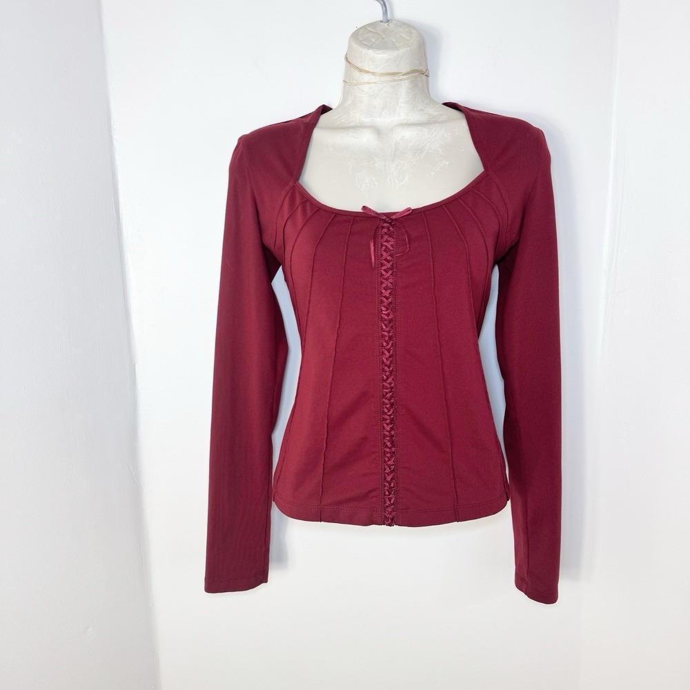 Vtg New York & Co Lace Up Corset Top S Y2k Whimsigoth Renaissance Romantic Fairy - Picture 3 of 13